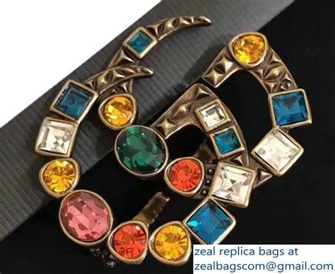 gucci multicolor crystal ring